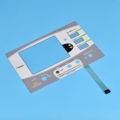 Customized LED Membrane Switch Main Name Embossing Membrane Switch Circuit Options Silver Flex Circuit