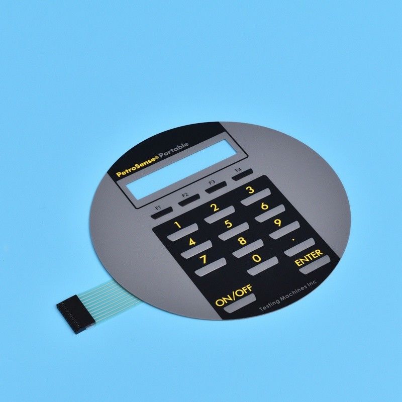 5 Keypad 110 X 110mm Polyester Keyboard Switch Panel With Backlighting