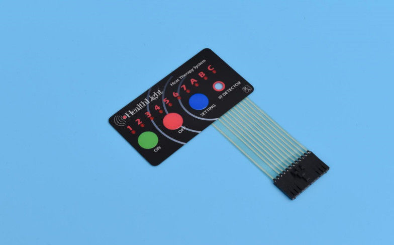 Customized LED Membrane Switch with Semi transparent Window and Embossed/Flat/Metal/Silicone/Rubber Buttons