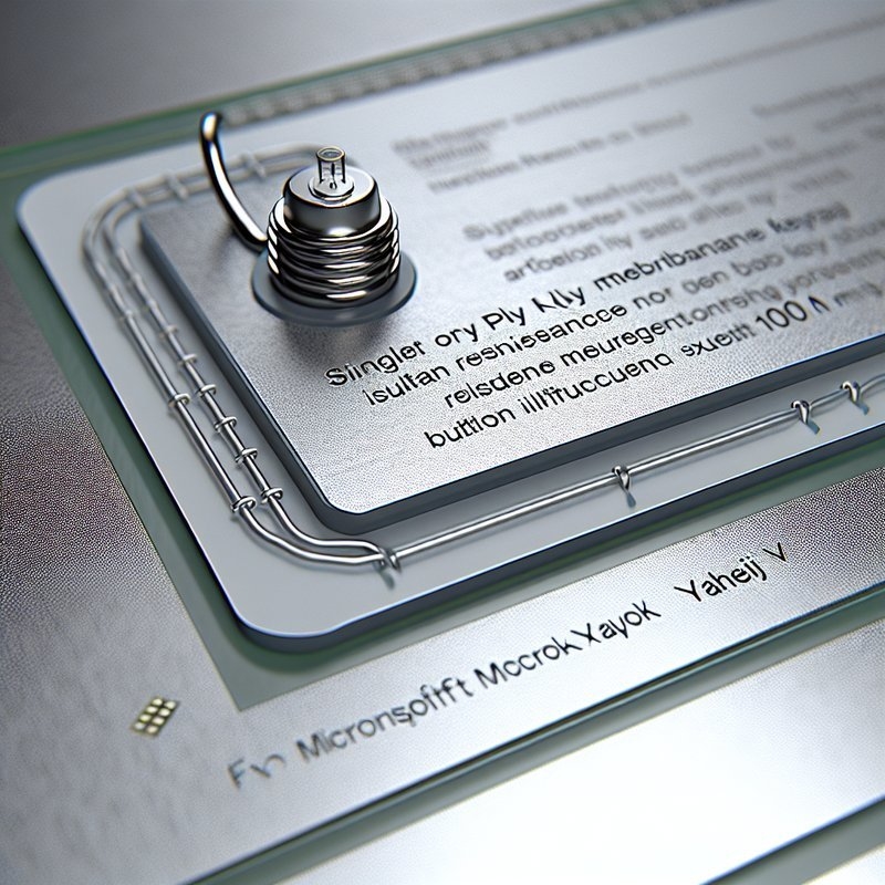 Single Membrane Switch with Metal Dome Buttons and Female Connector