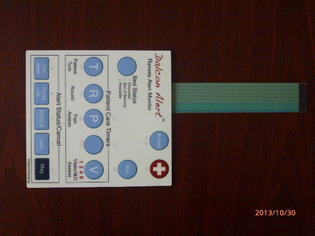 Rubber keys Waterproof Membrane Switch Panel With 3M467 / 3M468 Adhesive